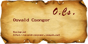 Osvald Csongor névjegykártya