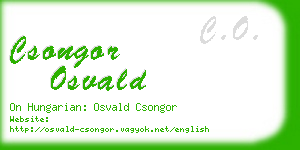 csongor osvald business card